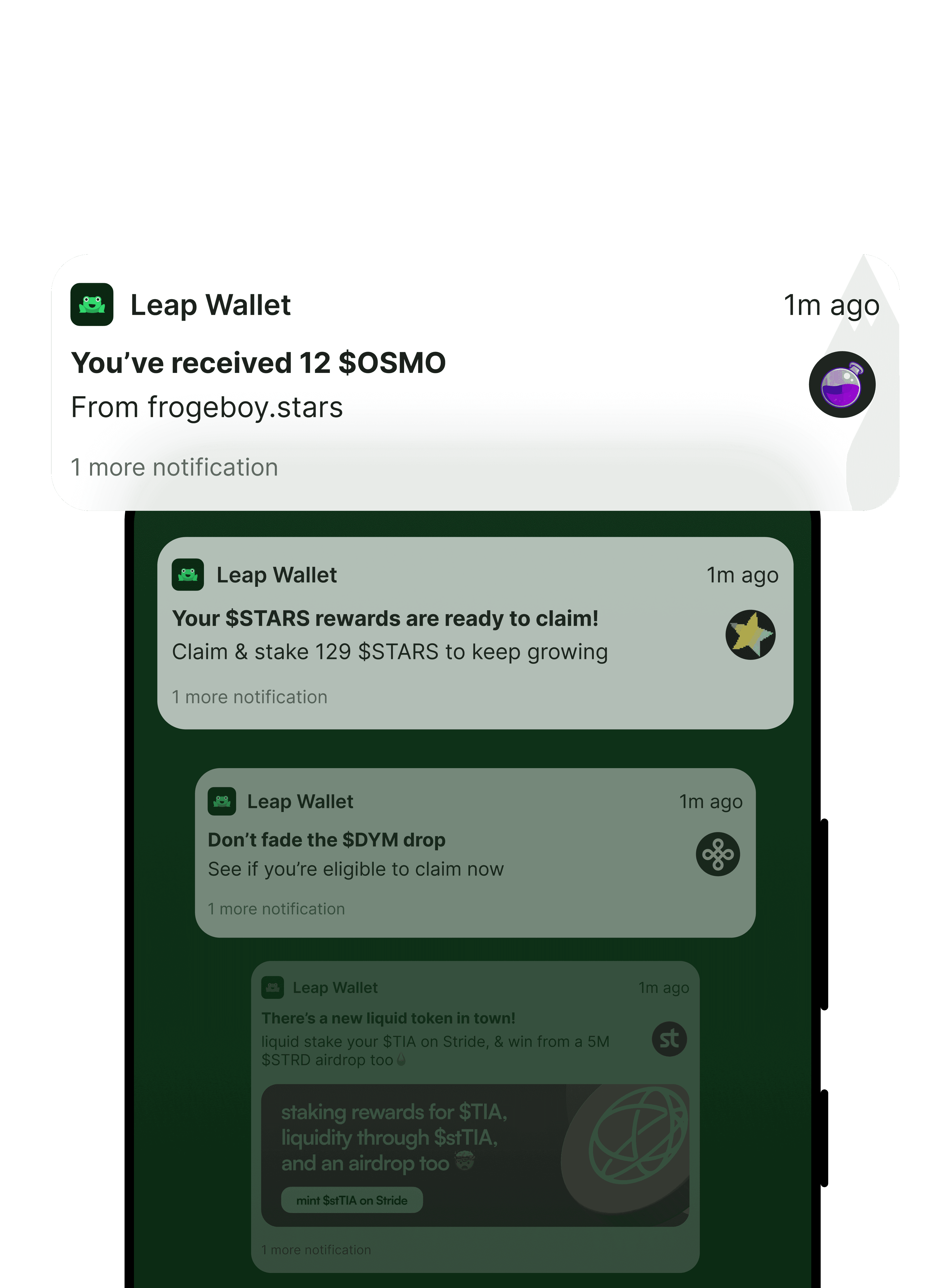 Leap mobile wallet interface